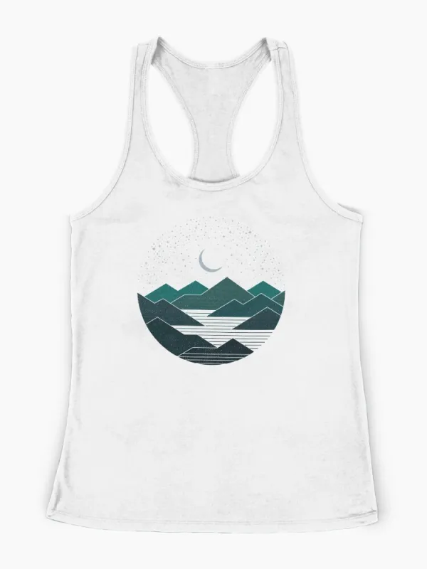 Between The Mountains And The Stars Racerback Tank Top