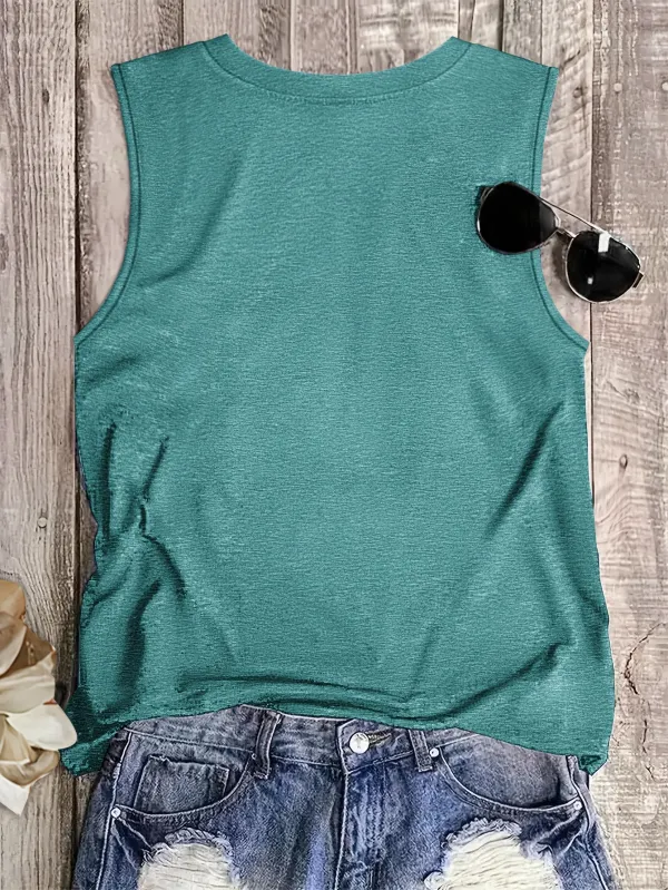 Women's Vintage Botanical Snail Print Tank Top