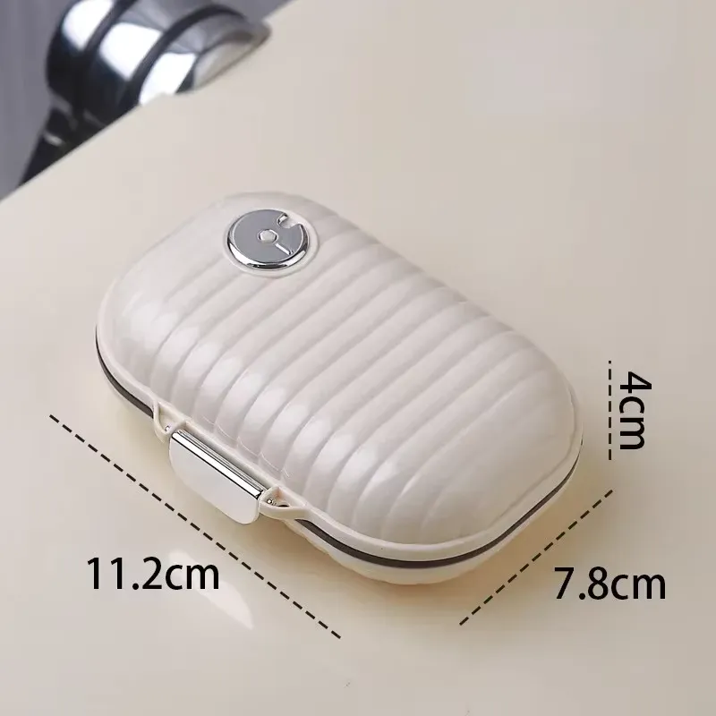 Portable 7-Compartment Mini Pill Organizer Box