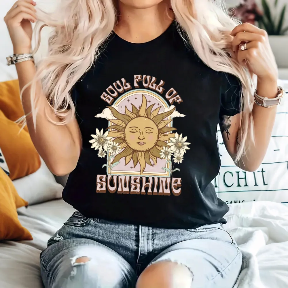 Sunshine Art Graphic Casual T-Shirts