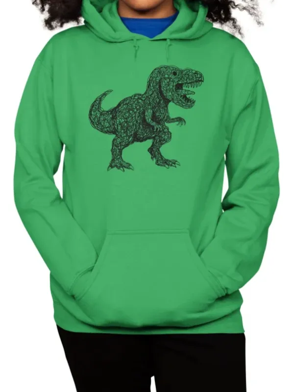 Wireframe T-Rex Hoodie