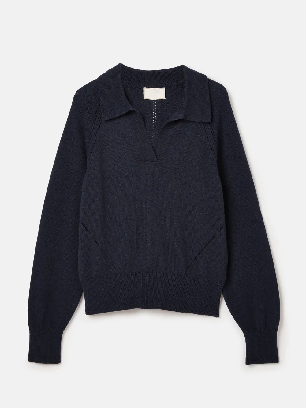 Solid Color V-Neck Striped Jumper