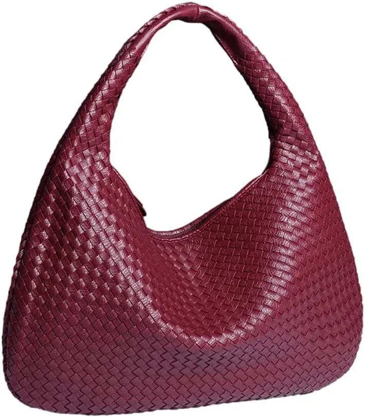 Leather Woven Handbag