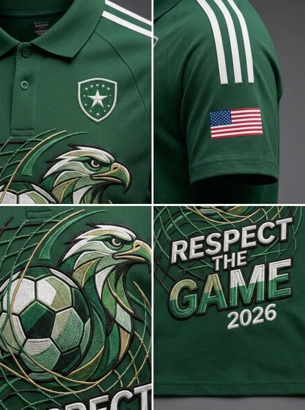 Men's USA Soccer Eagle Respect The Game 2026 Printed Polo Shirt
