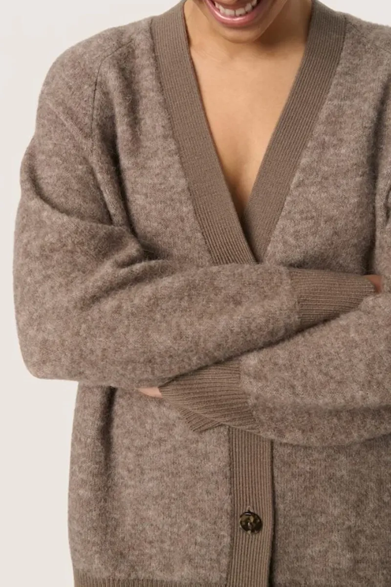 Loose Fit V-Neck Knit Cardigans
