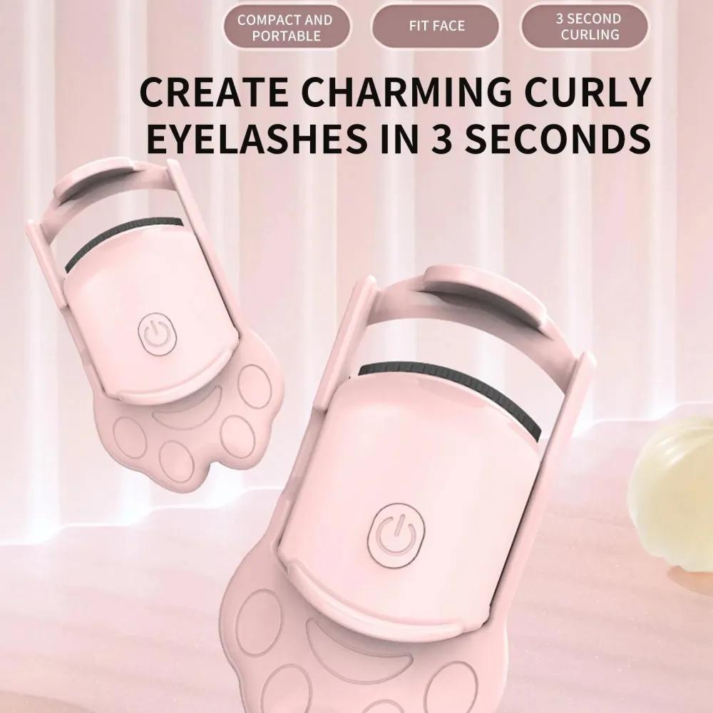 Pink Cute Cat Hair Curling Device With Electric Heating Function