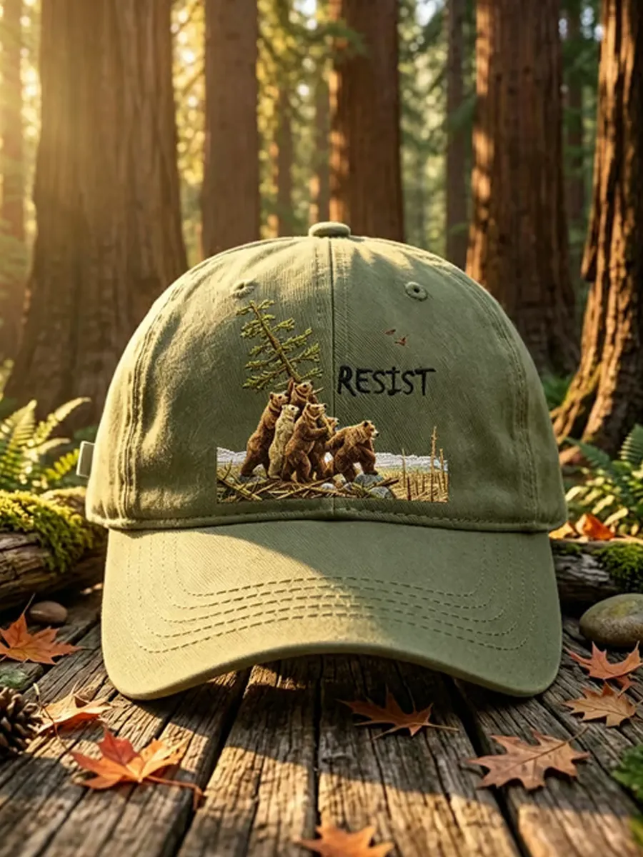 Unisex Retro Protect Our Forests Printed Hat