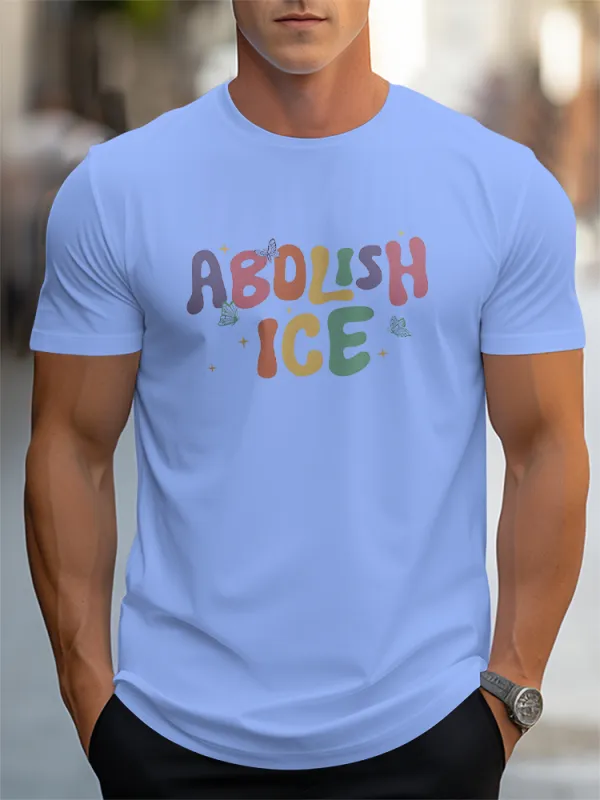 Men'S Abolish ICE Crew Neck Short Sleeve T-Shirt