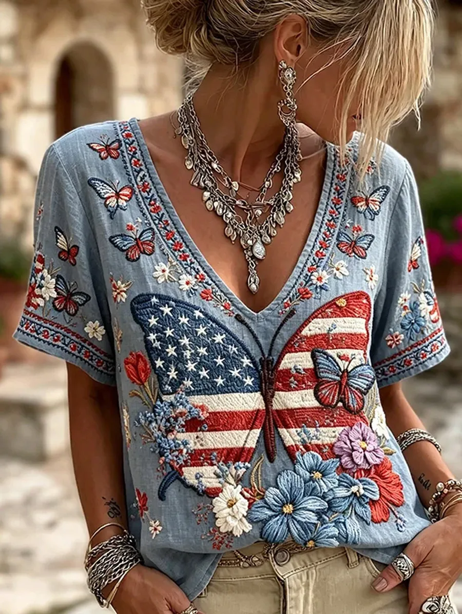 Women's USA 250th Anniversary Print T-Shirt