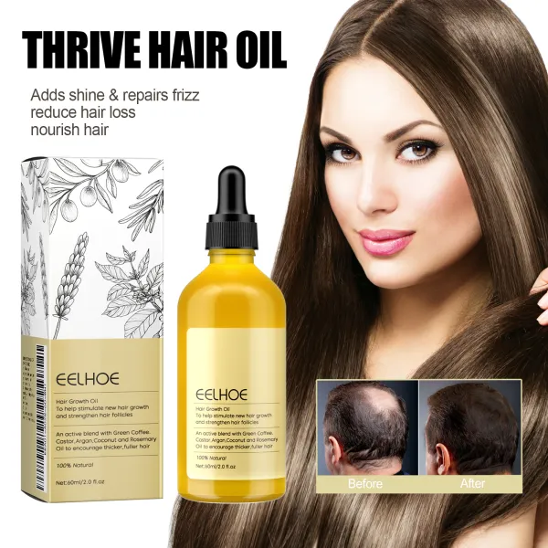 Rosemary Hair Repairing Essential Oil, Hair Softening and Smoothing Oil, Gentle Nourishing and Shining Hair Oil