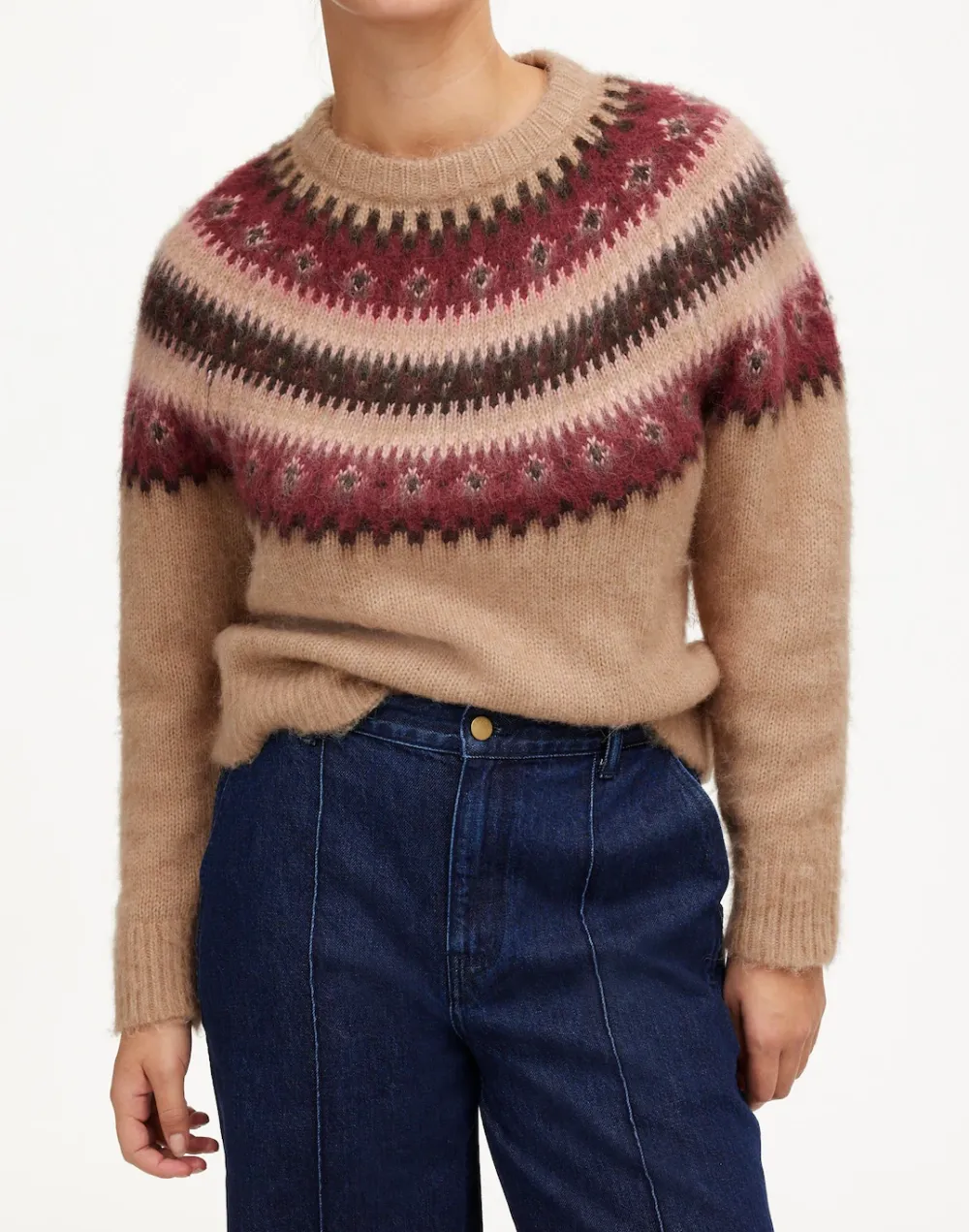 Alpaca-Blend Art Graphic Sweaters