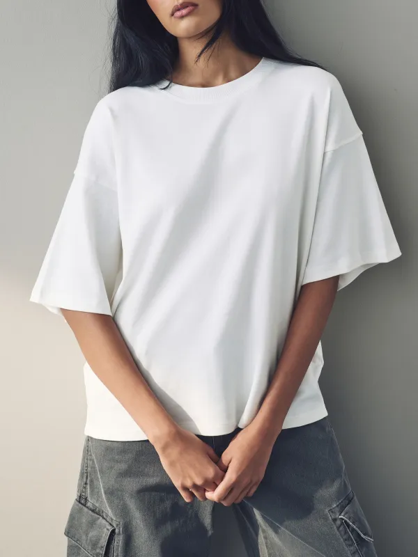 Oversized Relaxed Fit Heavyweight Crew Neck T-Shirt