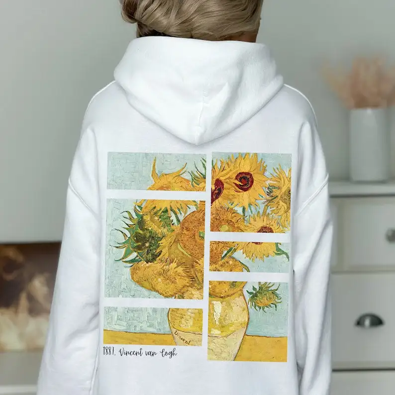 Sunflowers Hoodie  Art Retro Vintage Hoodie
