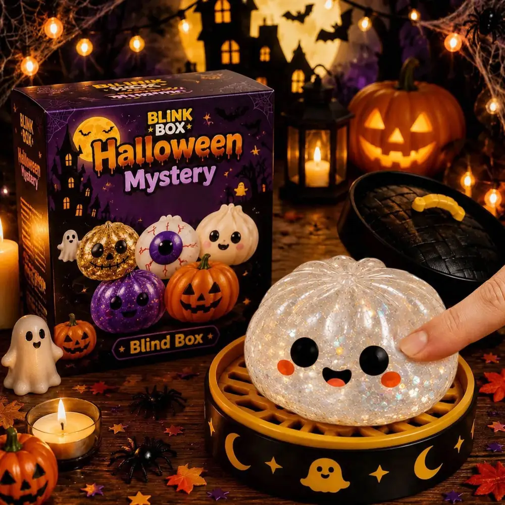 Halloween Mystery Gift Box-Scary Ghost Maruko Squeeze Toy Set
