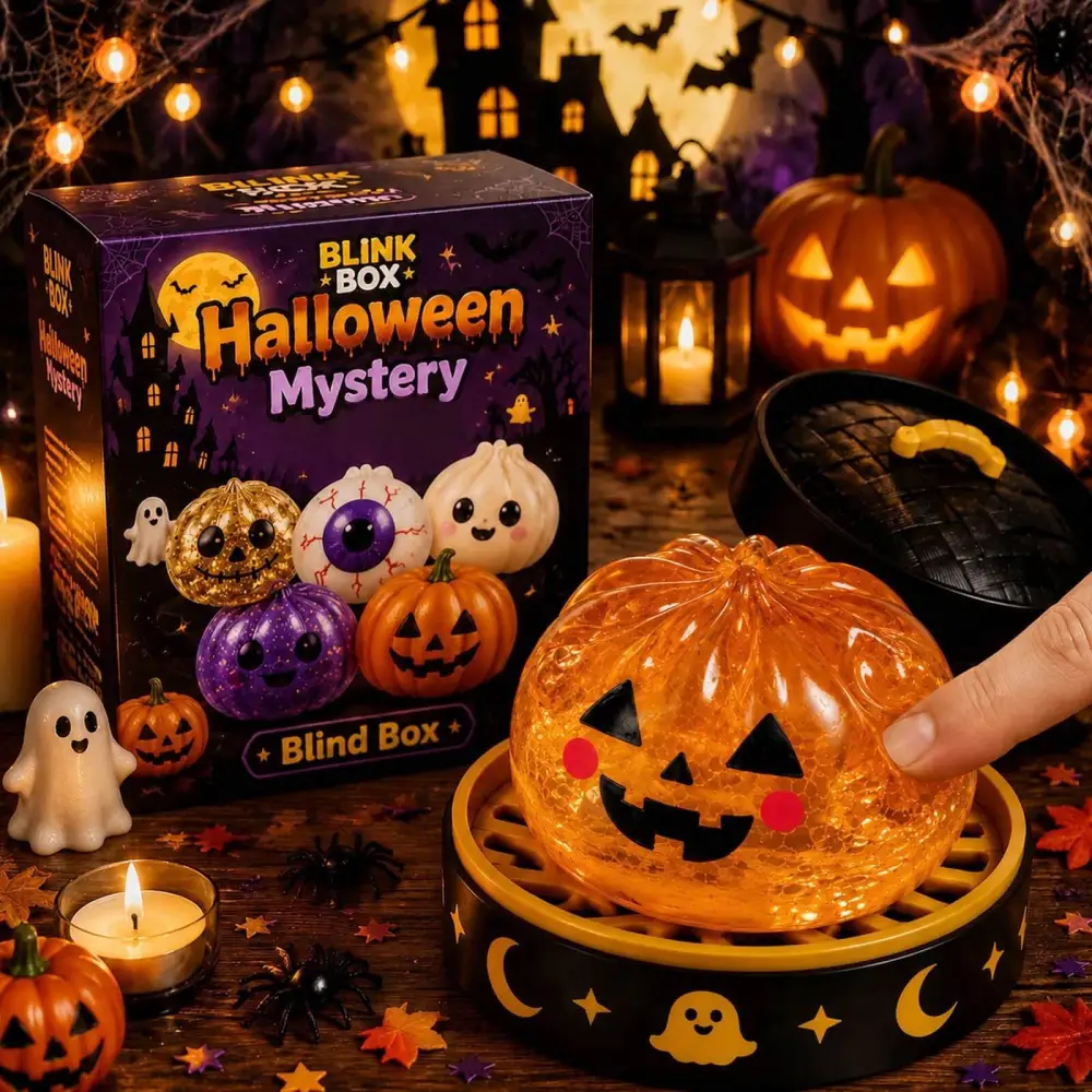 Halloween Mystery Gift Box-Scary Ghost Maruko Squeeze Toy Set
