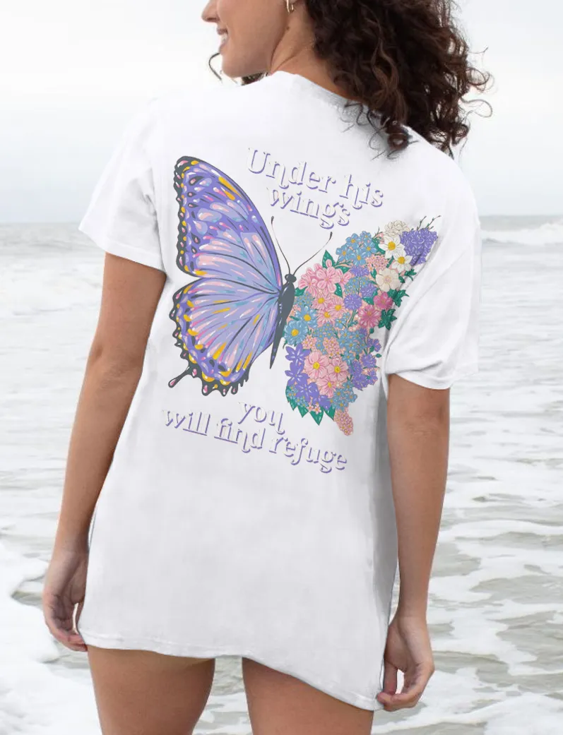 Under His Wings You Will Find Refuge T-Shirts