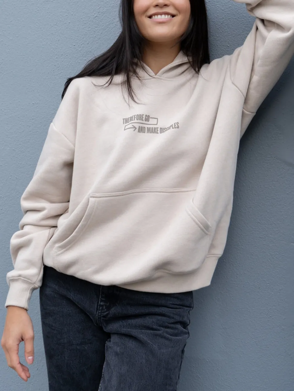 Women's  Retro Graphic Print Hooded Long-Sleeve Sweatshirt
