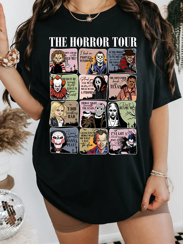💥LAST DAY SALE 50% OFF💥The Horror Tour Shirts, Halloween Horror Characters Tee, Spooky Season 2025 SweatshirtHoodie Gifts for Friends