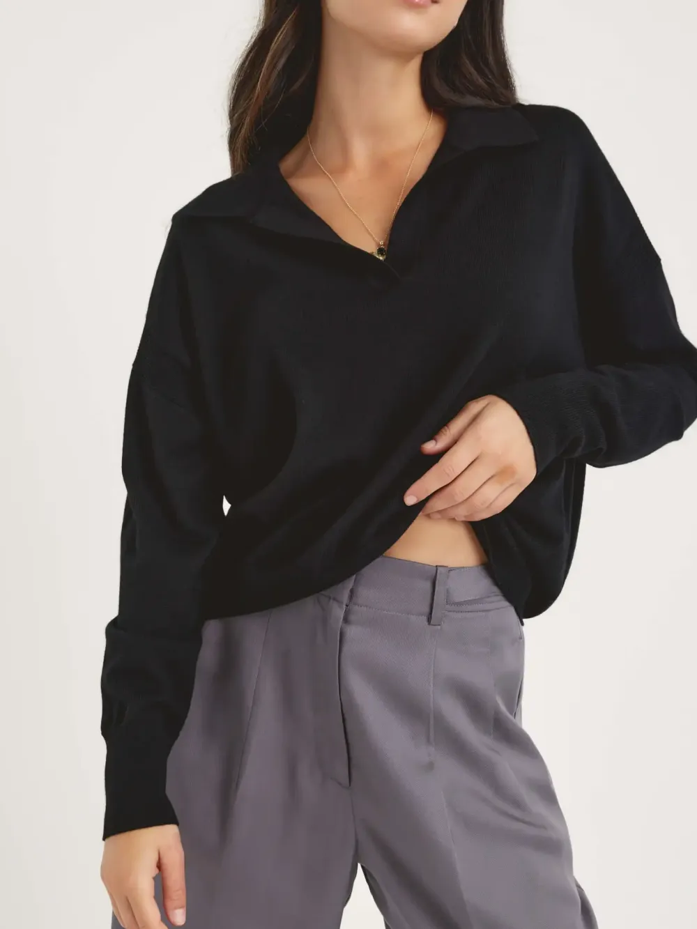 Long Sleeve Black Sweater