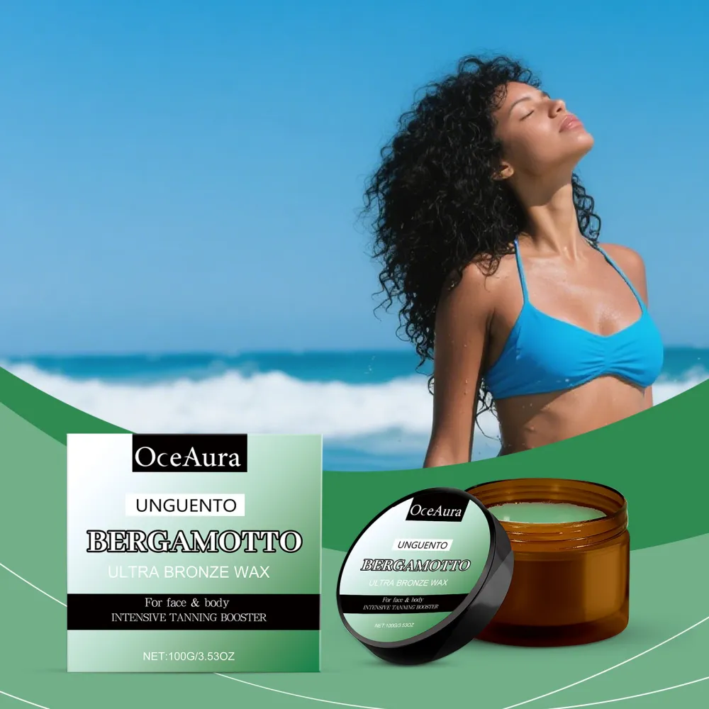 Bergamot Body Aid Black Cream Moisturizing and moisturizing treatment for summer beach bronzed skin-MY88