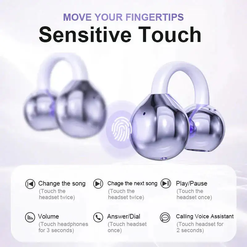 🏆LAST DAY SALE 50% OFF⏰Lightweight Open Ear Clip Bluetooth Headphones