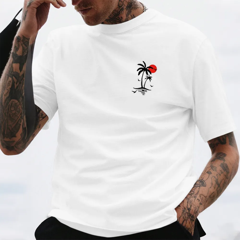 Subtle Palm Island Accent T-Shirt
