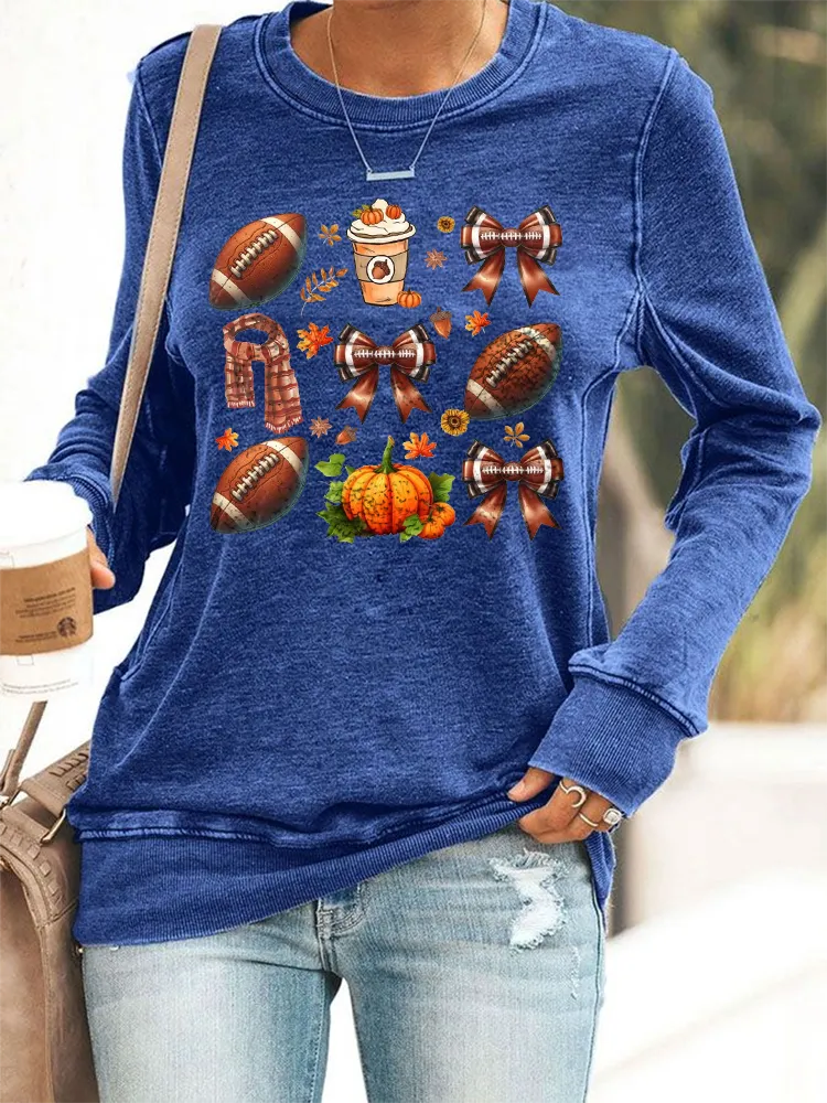 Rugby Crew Neck Long Sleeve Sweatshirts