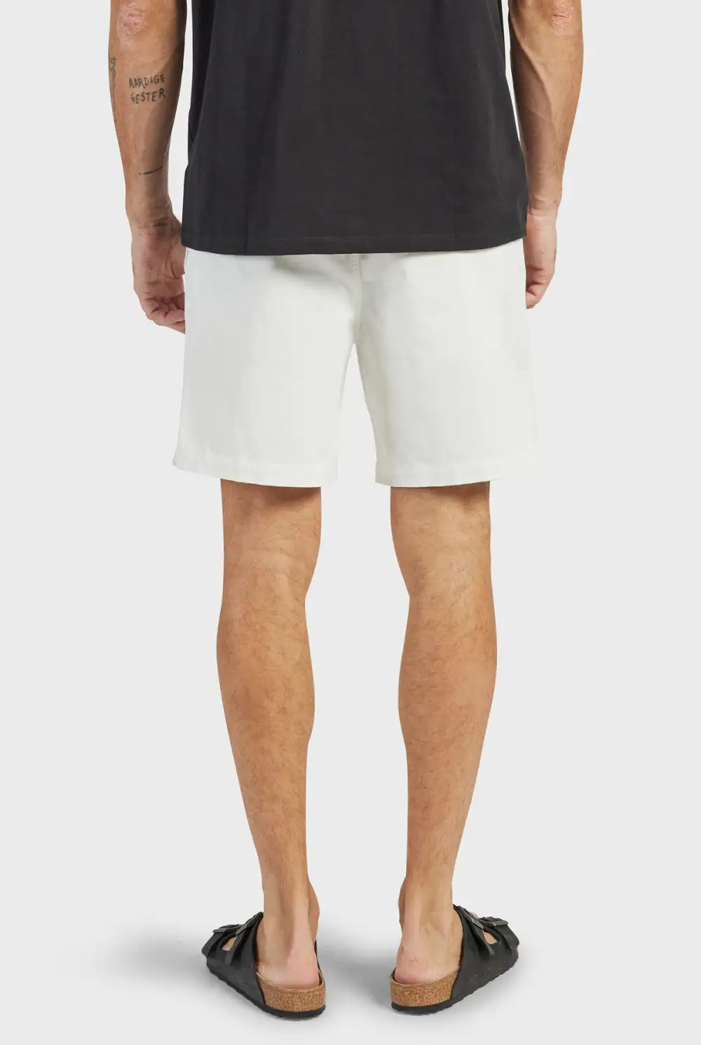 Beige Linen Drawstring Shorts