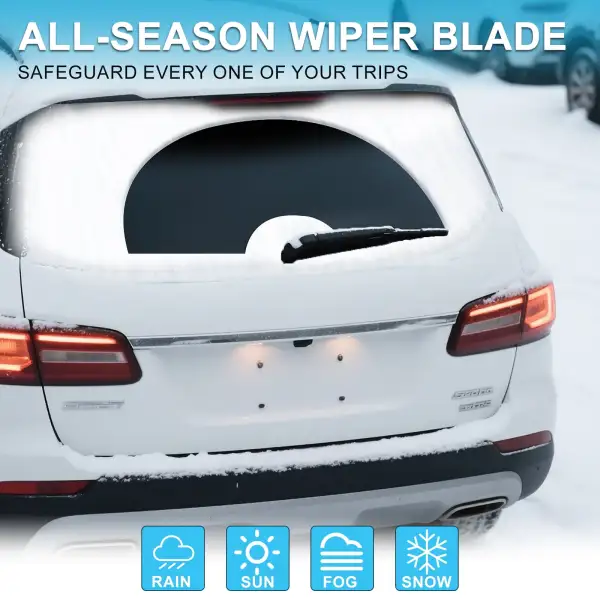 New General Rubber Curved Front And Rear Wiper Blades