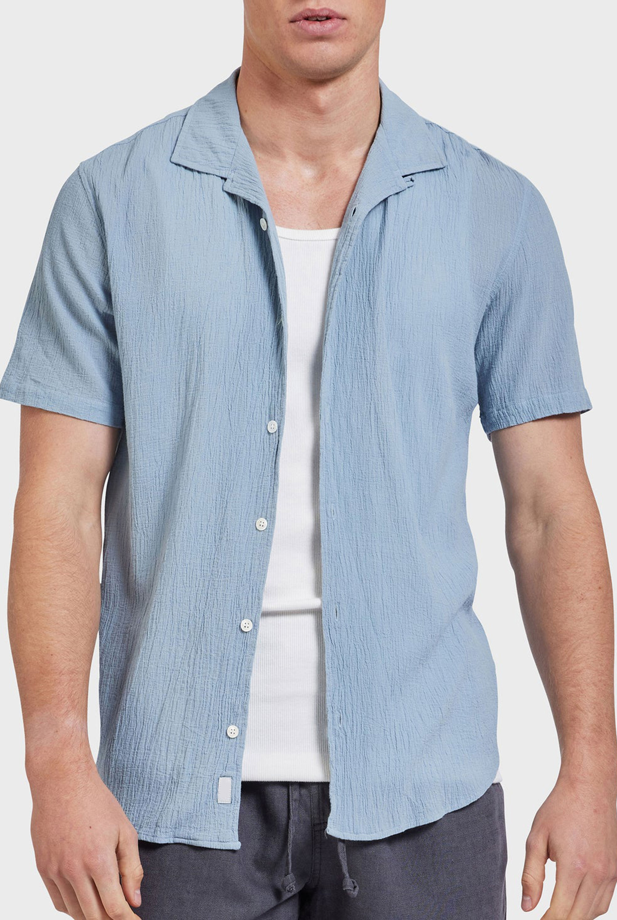 Bedford Short Sleeve Shirt- Peach