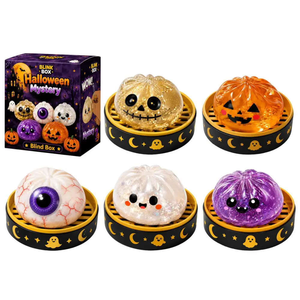 Halloween Mystery Gift Box-Scary Ghost Maruko Squeeze Toy Set