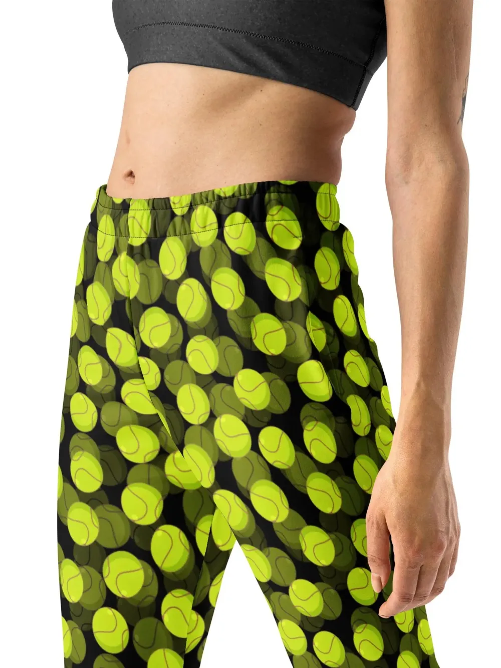 Sporty Tennis Print Trousers