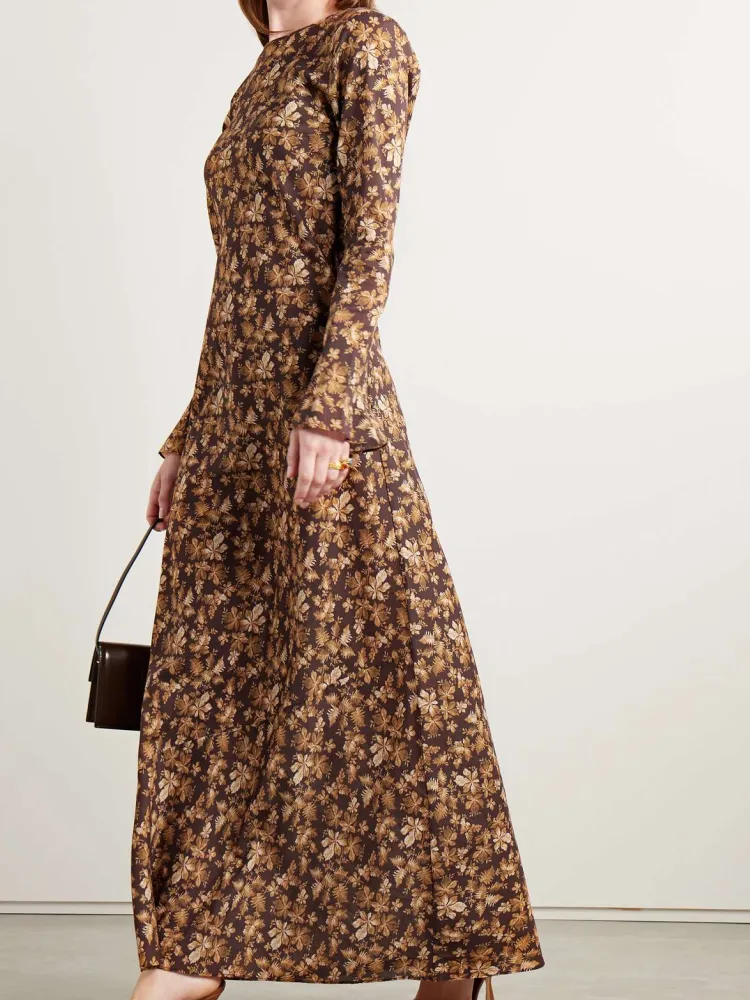 Slim-Fit Floral Maxi Dress