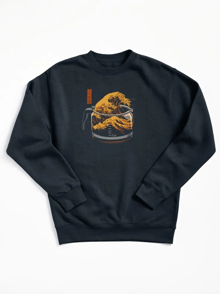 The Great Wave Of Coffee Pullover Sweatshirt