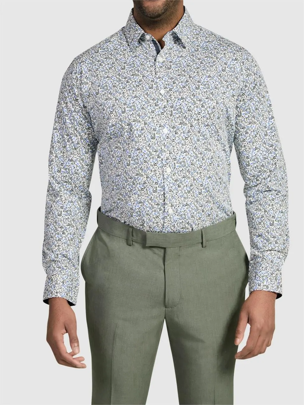 Floral Printed Slim Fit Office Shirts