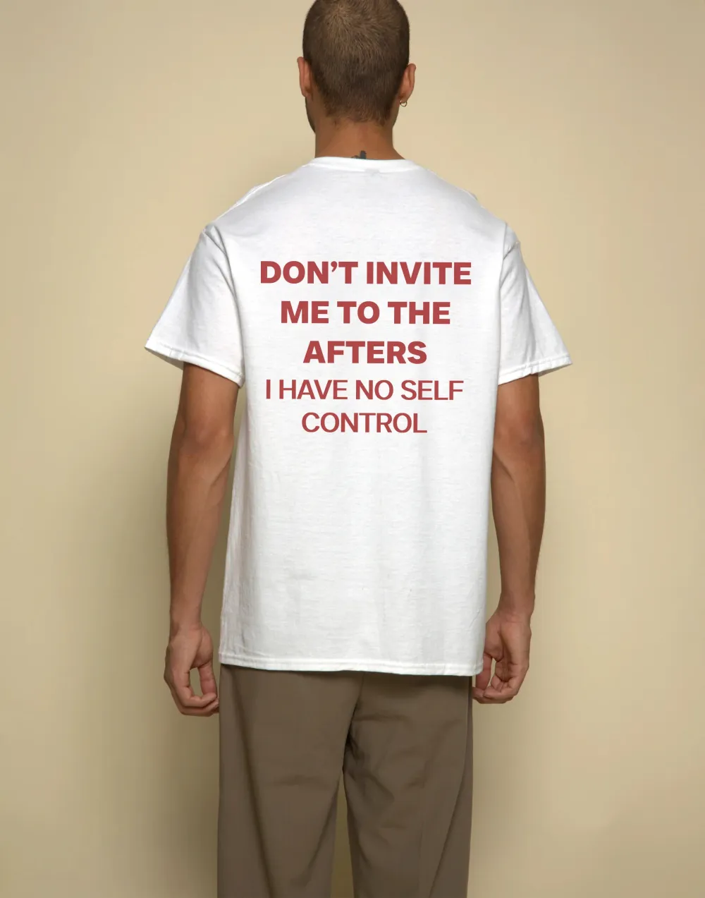 Men's Back Print Casual Round Neck T-Shirt
