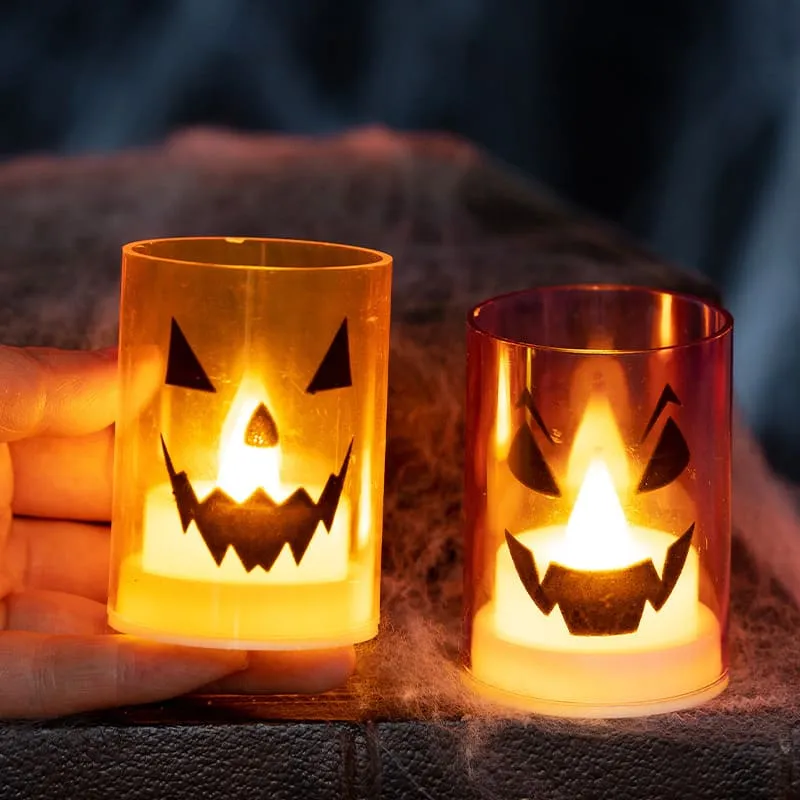 Halloween Pumpkin Candle Lamp Decorations For Party Scene Setup