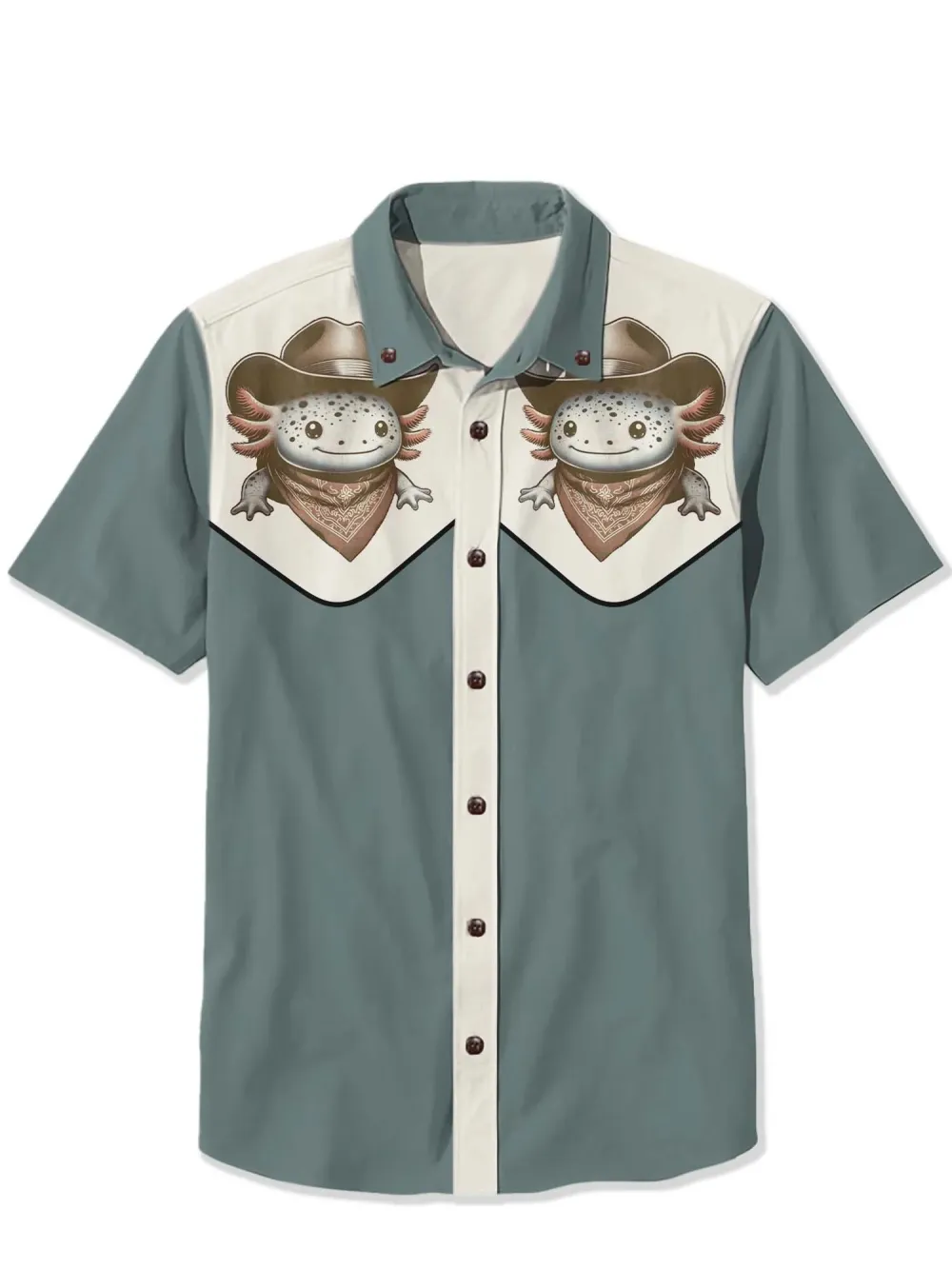 Axolotl Cowboy - 100% Cotton Shirt
