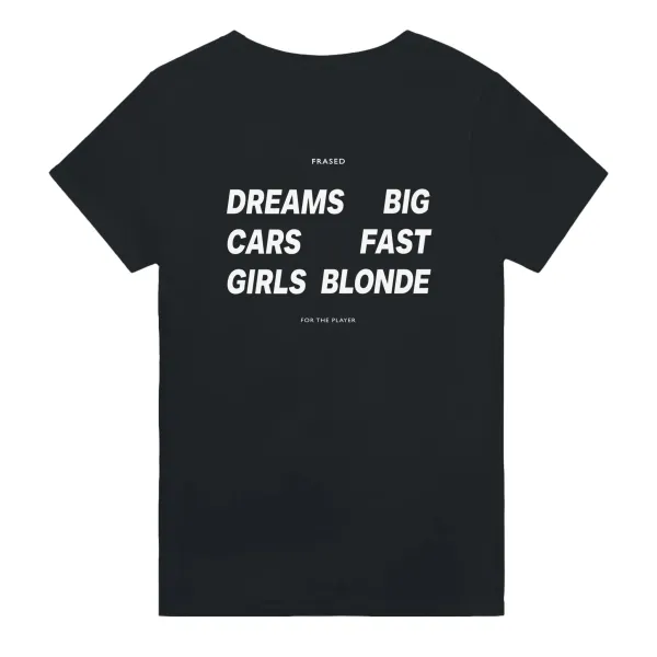 Men's Back Letter Print Crew Neck T-Shirt