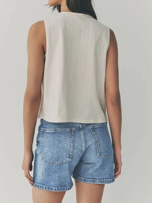 Classic Retro Slim-Fit Denim Shorts