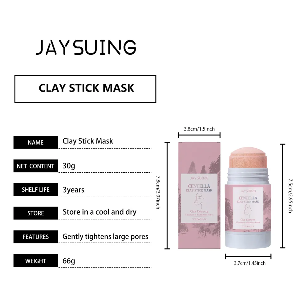 Centella asiatica mud stick facial mask mildly cleans facial skin, pores and cutin, and refreshes facial mask