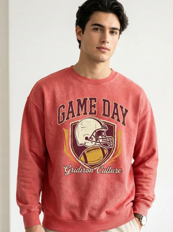 Game Day Culture Football Graphic Sweatshirt