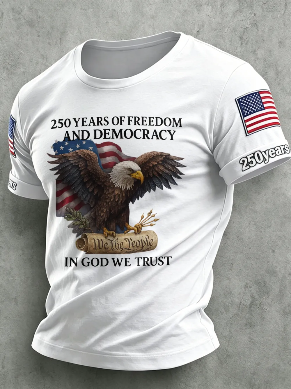 Men'S America Flag Printed Casual T-Shirt