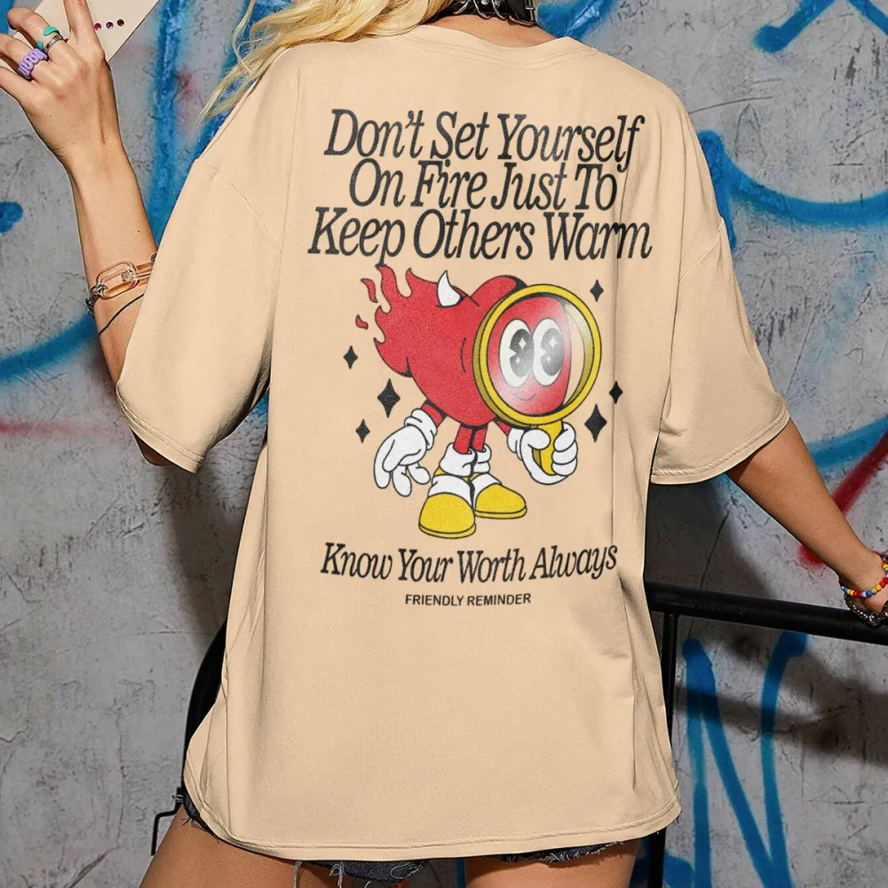 Women's Self - Worth Quote Graphic Tee