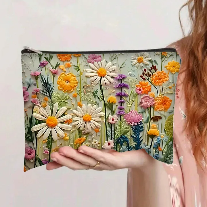 Nailhour Floral Print Makeup Bag