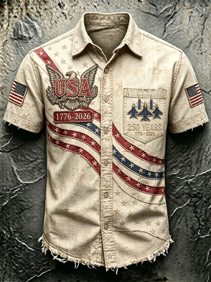 Men'S 250Th Anniversary National Faith Print  Shirt