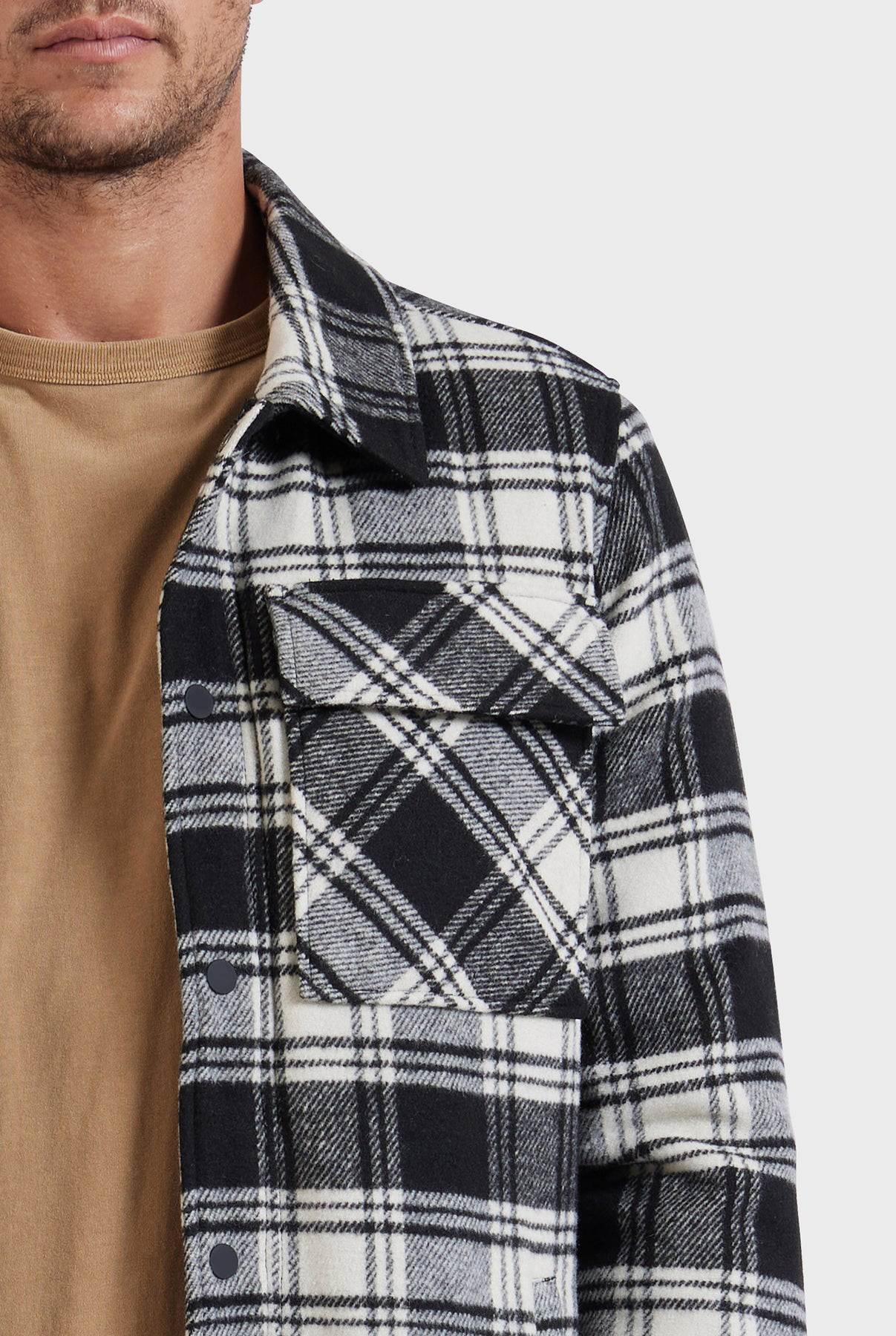 Idaho Jacket-Black/white