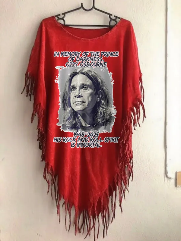 Women'S Gothic Retro Distressed Regular Hem Cape