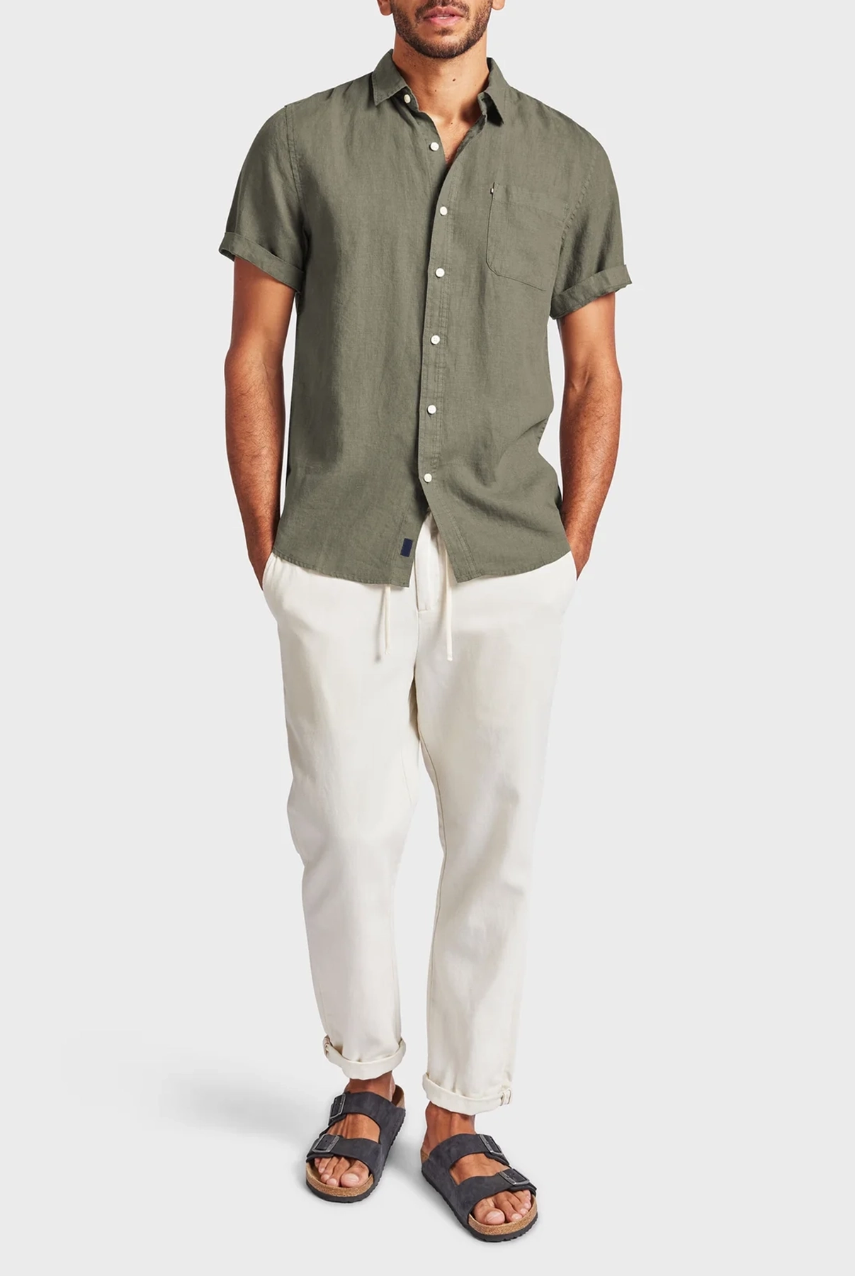 Hampton Linen SS Shirt-Dutch blue