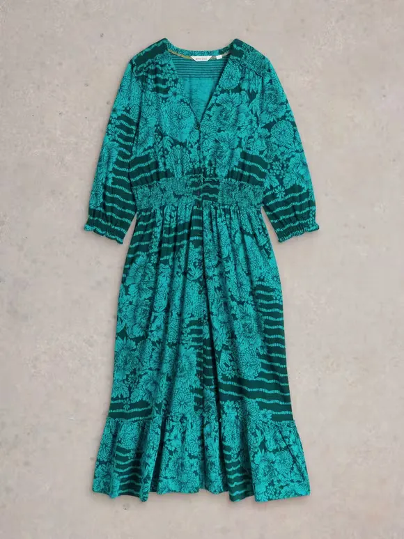 Shirred Jersey Dress